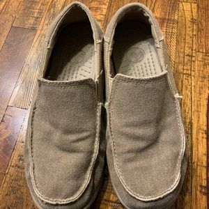 Boys CROCS slip on canvas shoes